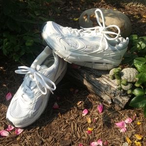 DR. SCHOLL'S ♡ White Leather|Mesh Air-Pillo Personal Trainers Rocker Sneakers 6